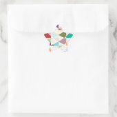 Abstrakte Farben Damask Stern-Aufkleber (Tasche)