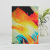 Abstrakte Farben Dankeskarte (Stehend Vorderseite)