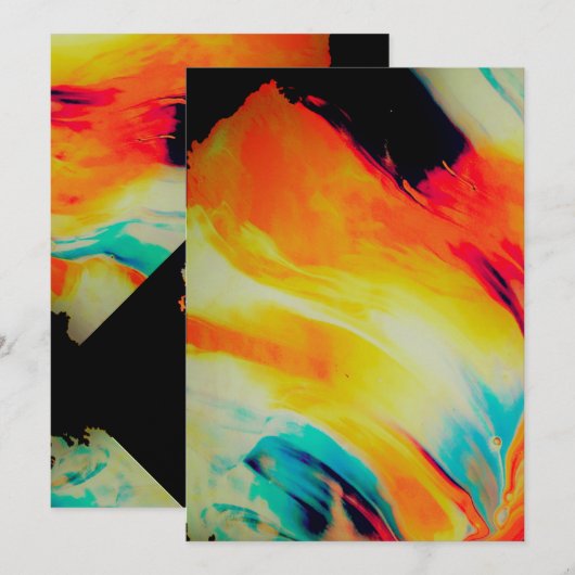 Abstrakte Farben Dankeskarte (Vorne/Hinten)