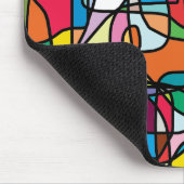 Abstrakte Farben Doodle Mousepad (Ecke)