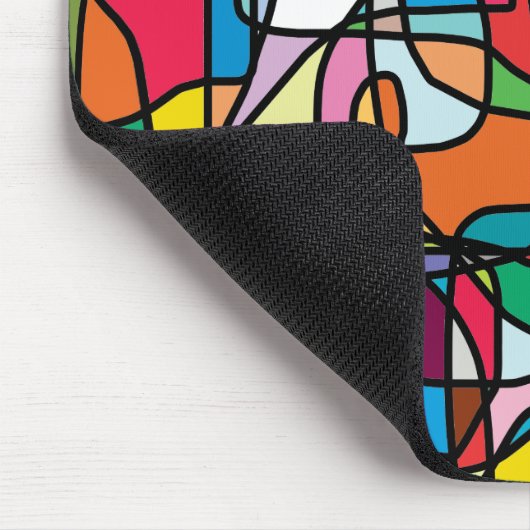 Abstrakte Farben Doodle Mousepad (Ecke)