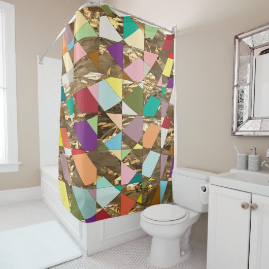 Abstrakte Farben Duschvorhang (Beispiel)