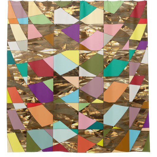 Abstrakte Farben Duschvorhang (Vorderseite)