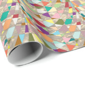 Abstrakte Farben Gold Geschenkpapier (Rolleneckpunkt)