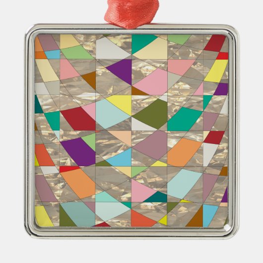 Abstrakte Farben Gold Ornament Aus Metall (Vorne)