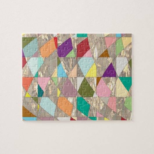 Abstrakte Farben Gold Puzzle (Horizontal)