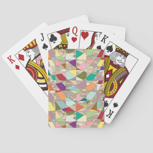 Abstrakte Farben Gold Spielkarten (Rückseite)