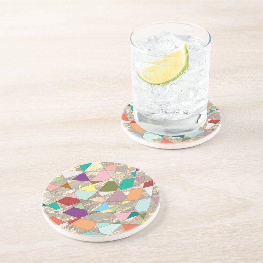 Abstrakte Farben Gold Untersetzer (Seite)