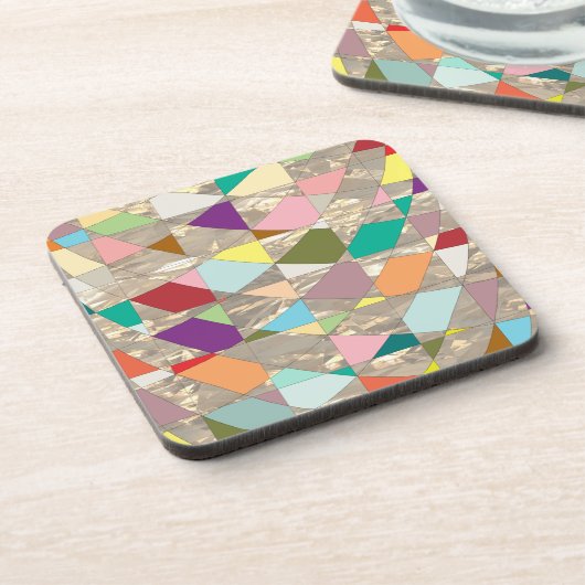 Abstrakte Farben Gold Untersetzer (Linke Seite)