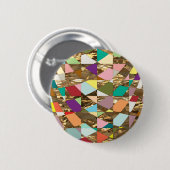 Abstrakte Farben Goldfolie Button (Vorne & Hinten)