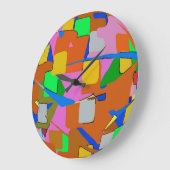  Abstrakte Farben Große Wanduhr (Winkel)