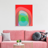 Abstrakte Farben im Rot 210 Leinwanddruck (Insitu (Wohnzimmer))