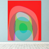 Abstrakte Farben im Rot 210 Leinwanddruck (Insitu (Holzboden))