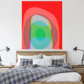 Abstrakte Farben im Rot 210 Leinwanddruck (Insitu (Schlafzimmer))