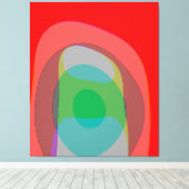 Abstrakte Farben im Rot 210 Leinwanddruck (Insitu (Holzboden))