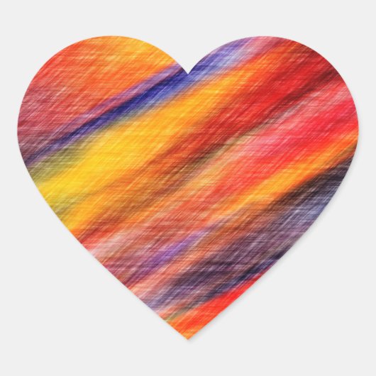 Abstrakte Farben im Sonnenuntergang Herz-Aufkleber (Vorderseite)