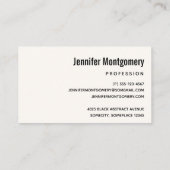 Abstrakte Farben in Türkisfarben Orange und Schwar Visitenkarte (Rückseite)