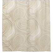 Abstrakte Farben in Weiß und Beige Duschvorhang (Vorderseite)