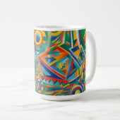 Abstrakte Farben Kaffeetasse (VorderseiteRechts)