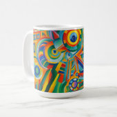 Abstrakte Farben Kaffeetasse (Vorderseite Links)