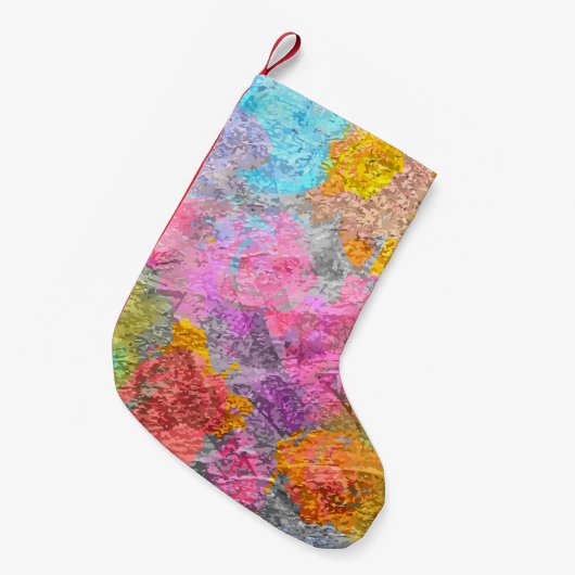 Abstrakte Farben Kleiner Weihnachtsstrumpf (Vorderansicht (hängend))