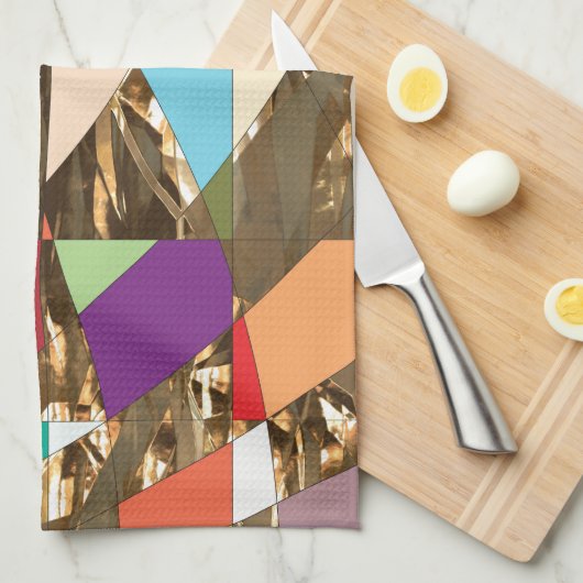 Abstrakte Farben Küchentuch (Viertel Falte)