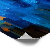 Abstrakte Farben Moderne Kunst | Buddha Painting Poster (Ecke)