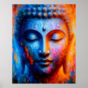 Abstrakte Farben Moderne Kunst   Buddha Painting Poster