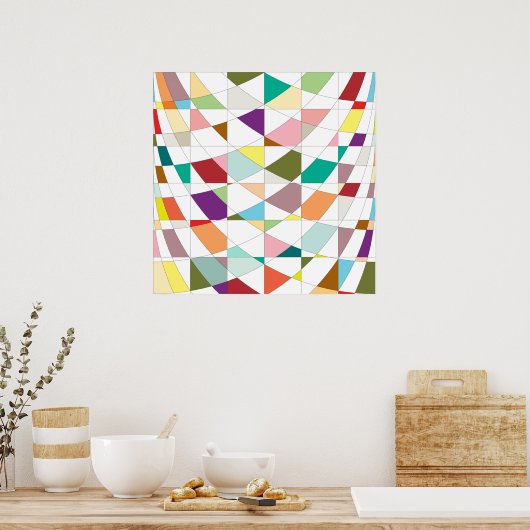 Abstrakte Farben Poster (Küche)
