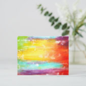 Abstrakte Farben Postkarte (Stehend Vorderseite)
