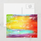 Abstrakte Farben Postkarte (Vorne/Hinten)
