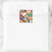 Abstrakte Farben Quadratischer Aufkleber (Tasche)