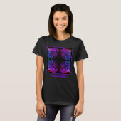 Abstrakte Farben Rose Fantasy-Blume T-Shirt (Vorne ganz)