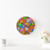 Abstrakte Farben Runde Wanduhr (Zuhause)