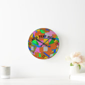 Abstrakte Farben Runde Wanduhr (Zuhause)