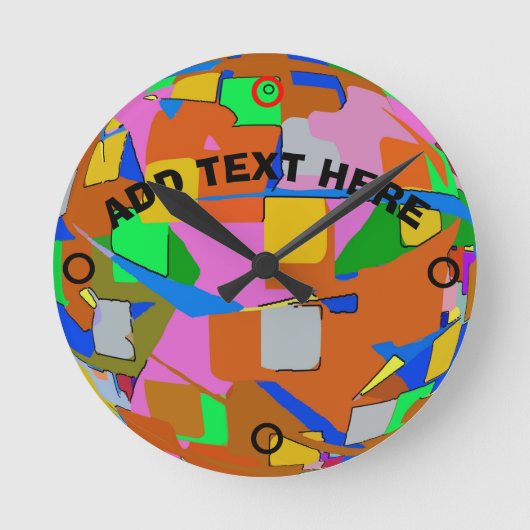 Abstrakte Farben Runde Wanduhr (Vorderseite)