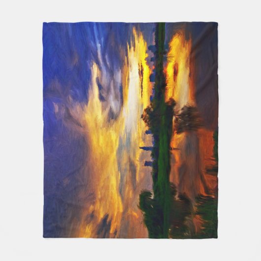 Abstrakte Farben | Saigon Sunset Fleecedecke (Vorderseite)