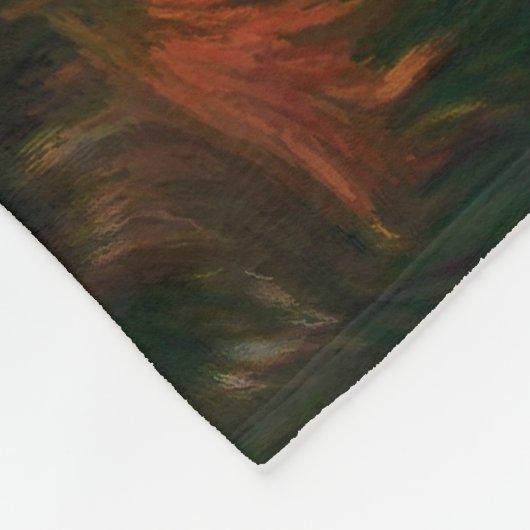 Abstrakte Farben | Saigon Sunset Fleecedecke (Ecke)