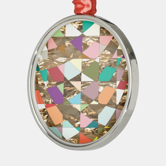 Abstrakte Farben Silbernes Ornament (Links)