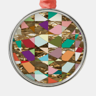 Abstrakte Farben Silbernes Ornament