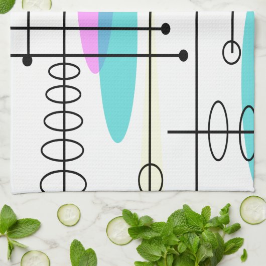 Abstrakte Farben und Design der Atomzeit Handtuch (Gefaltet)