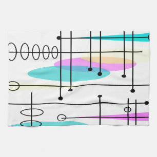 Abstrakte Farben und Design der Atomzeit Handtuch