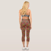 Abstrakte Farben und Formen Capri Leggings (Rückseite)