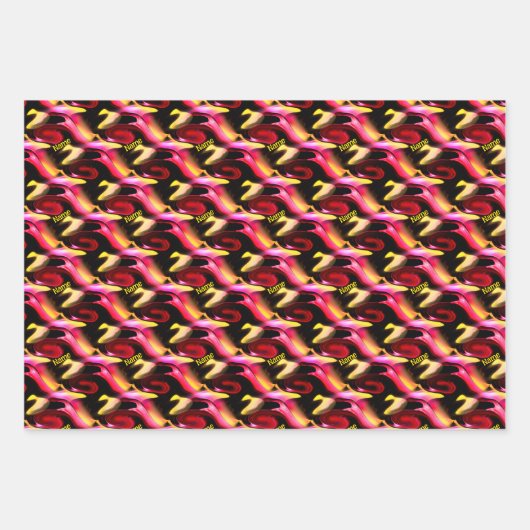 Abstrakte Farben und Formen Personalisiert Geschenkpapier Set (Vorderseite 2)