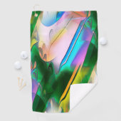 Abstrakte farbenfrohe Blätter im psychedelischen S Golfhandtuch (Insitu)