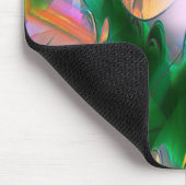 Abstrakte farbenfrohe Blätter im psychedelischen S Mousepad (Ecke)