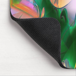 Abstrakte farbenfrohe Blätter im psychedelischen S Mousepad