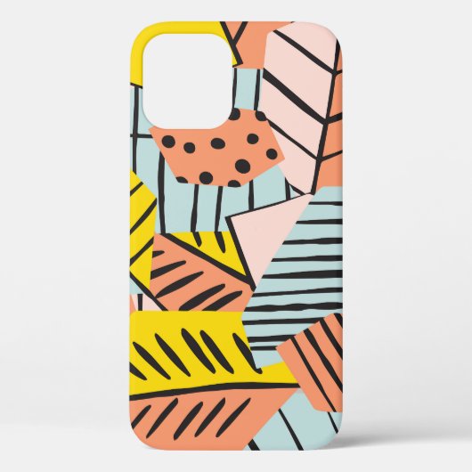 Abstrakte farbenfrohe Blätter, Naturmuster. Case-Mate iPhone Hülle (Rückseite)
