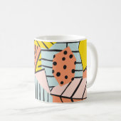 Abstrakte farbenfrohe Blätter, Naturmuster. Kaffeetasse (VorderseiteRechts)