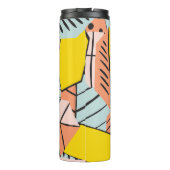 Abstrakte farbenfrohe Blätter, Naturmuster. Thermosbecher (Rückseite)